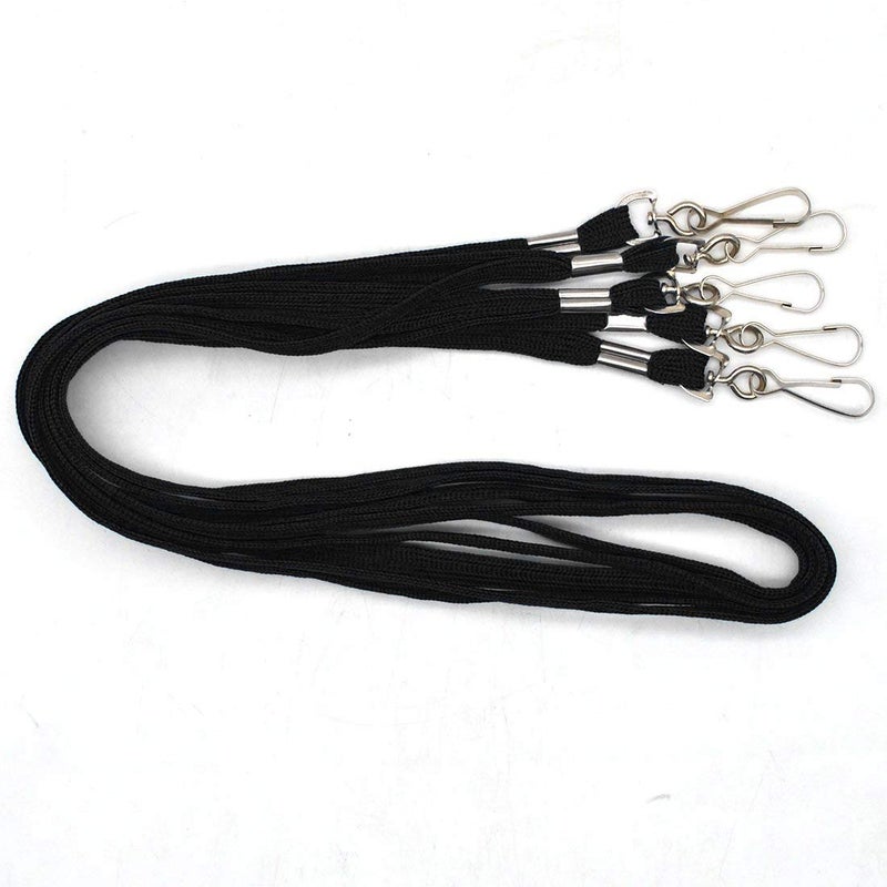 Bird Fiy Black Lanyard 100 Pack Bulk Badge Lanyards for ID Badges Neck Cruise Name Tag ID Holder - Image 3